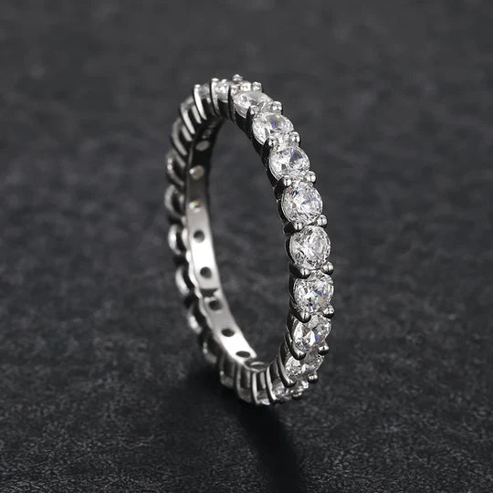 Moissanite Wedding Band Ring