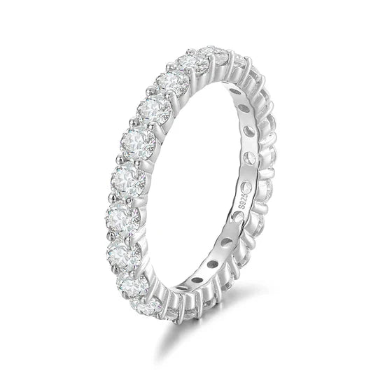 Moissanite Wedding Band Ring
