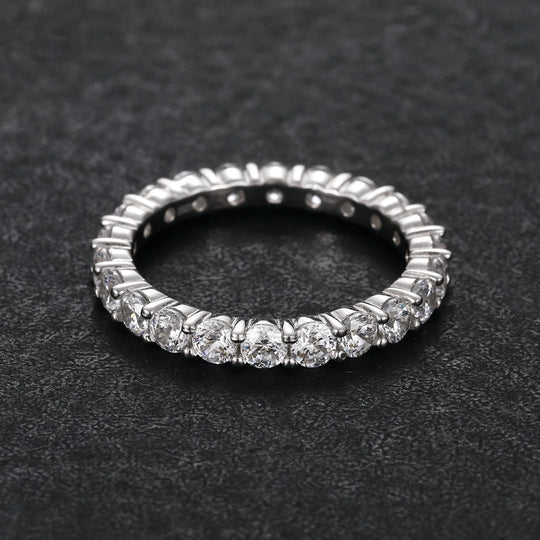 Moissanite Wedding Band Ring